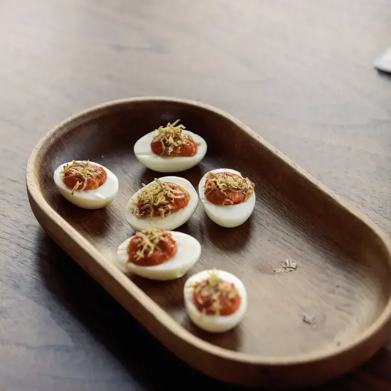 Deviled Eggs at Leo's in Santa Fe