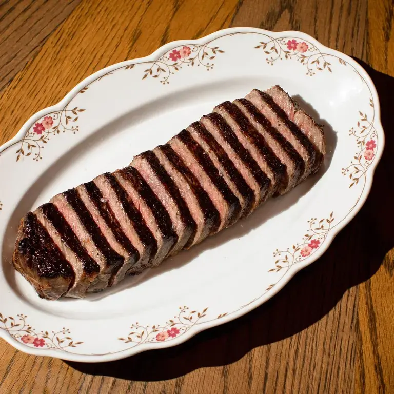 Gorgonzola Cured Wagyu Striploin at Carne Mare
