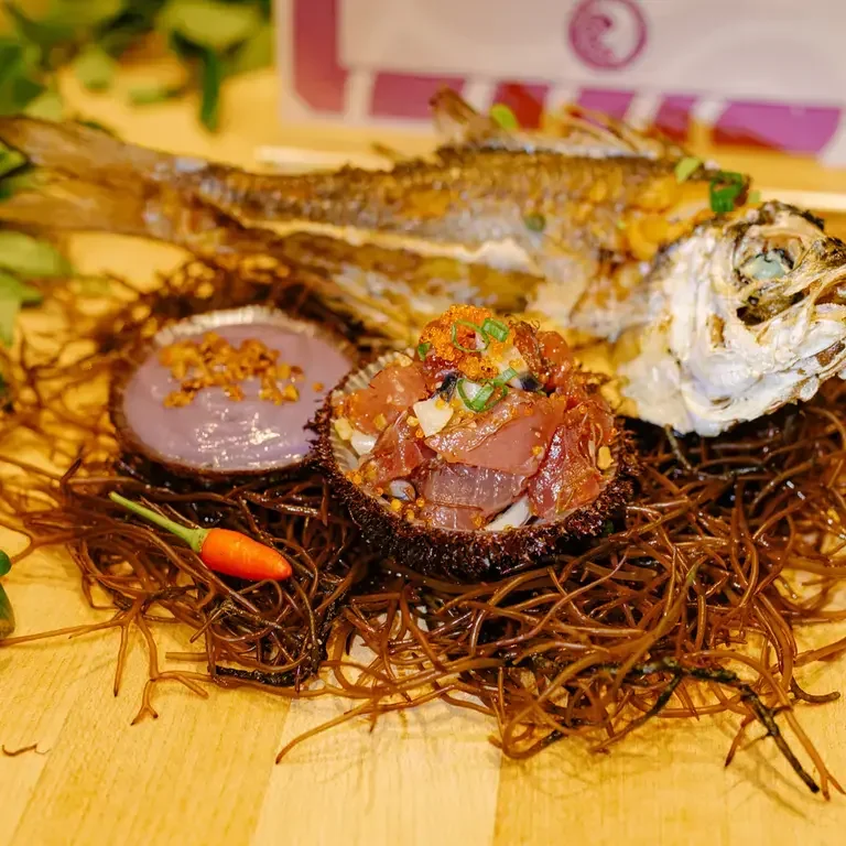 Reel Aloha Poke with Crispy Wonton Chips