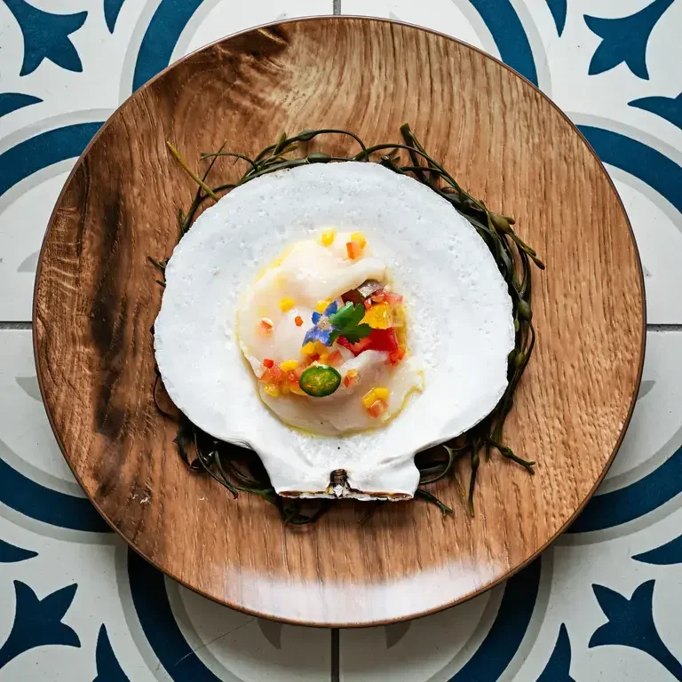 Scallop Crudo at Bas Rouge