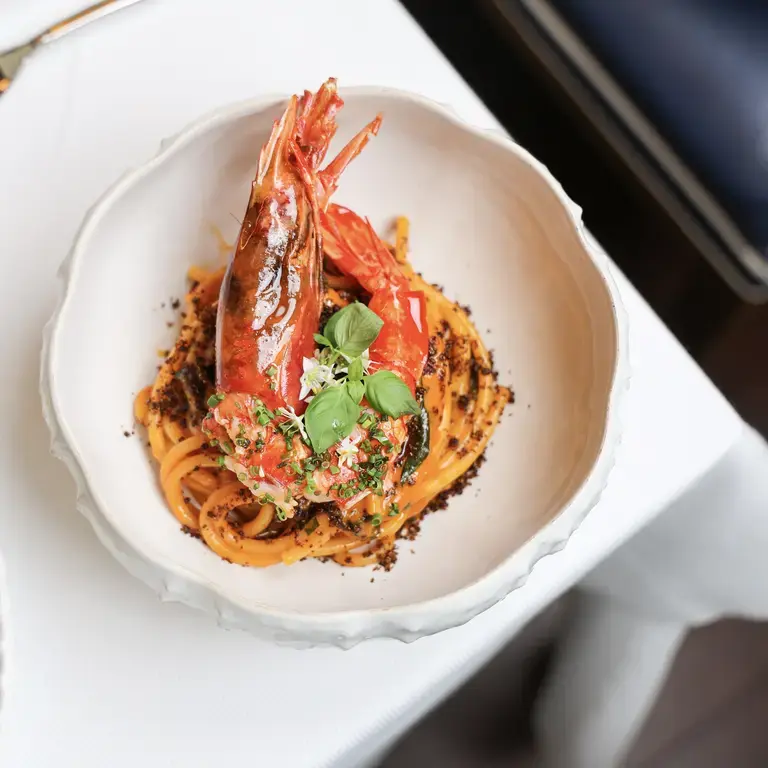 Bucatini with Red King Prawn at Fiola Mare