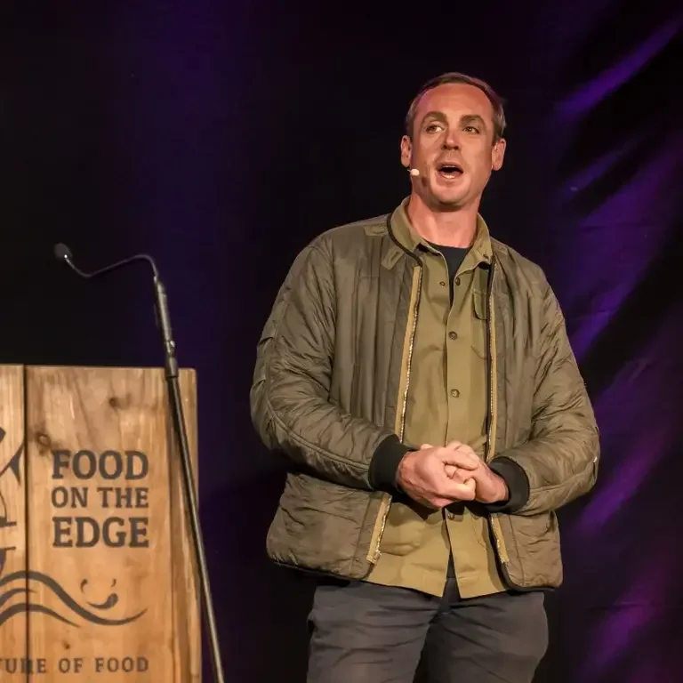 Chef Dan Cox at Food on the Edge 2023.