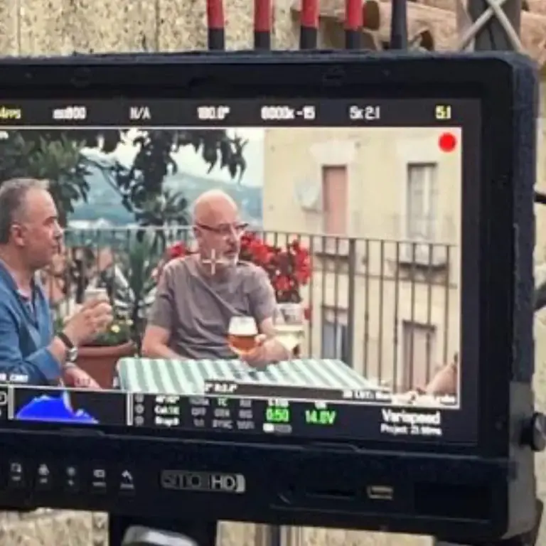 filming in action
