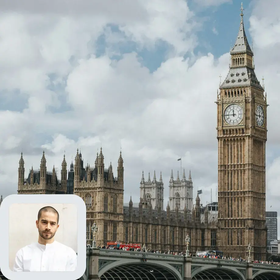 Chef Jeremy Chan and London tower Bridge