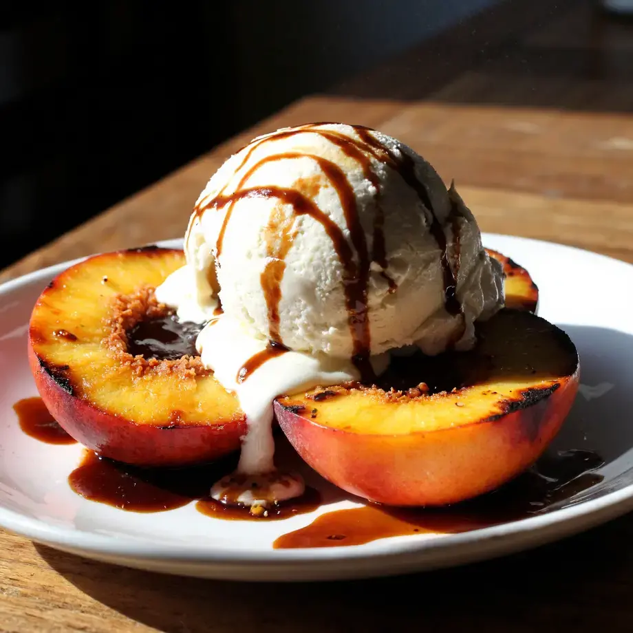 Grilled Peaches with Balsamic Finish