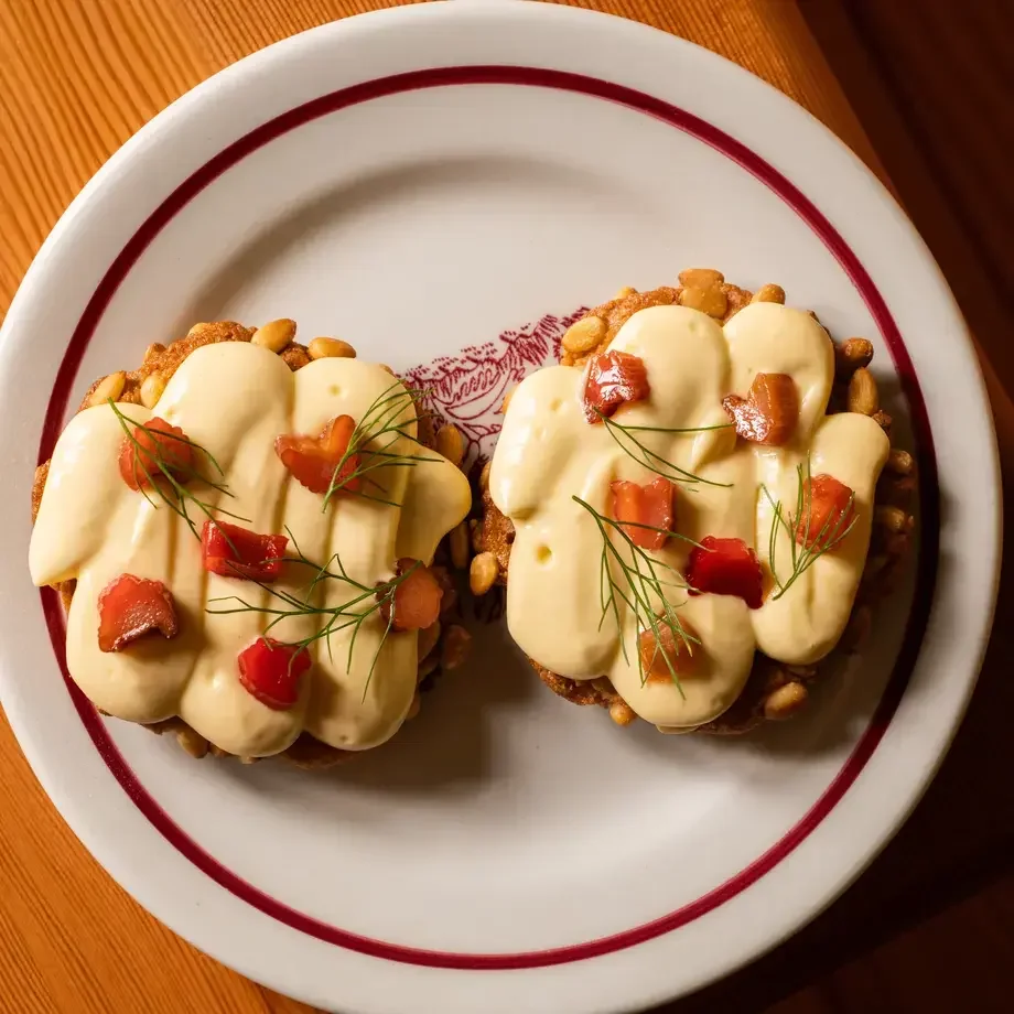 Pine Nut Rhubarb Cookie