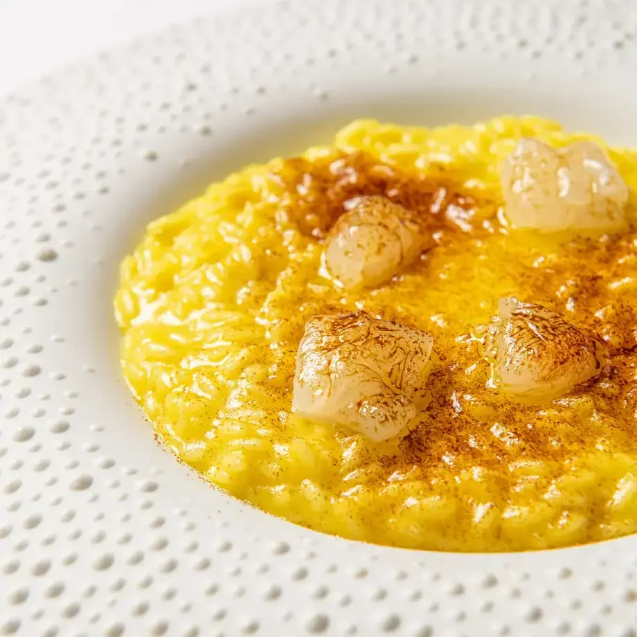 Lemon, Scampi, and Licorice Risotto