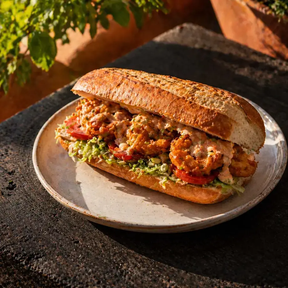 shrimp po boy sandwich - Fine Dining Lovers