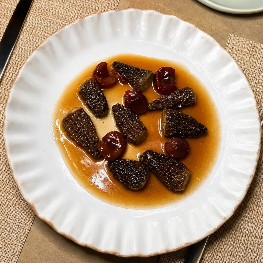 Little Water's Morels Stuffed with Chicken