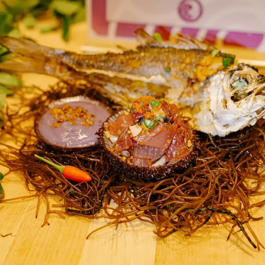 Reel Aloha Poke with Crispy Wonton Chips