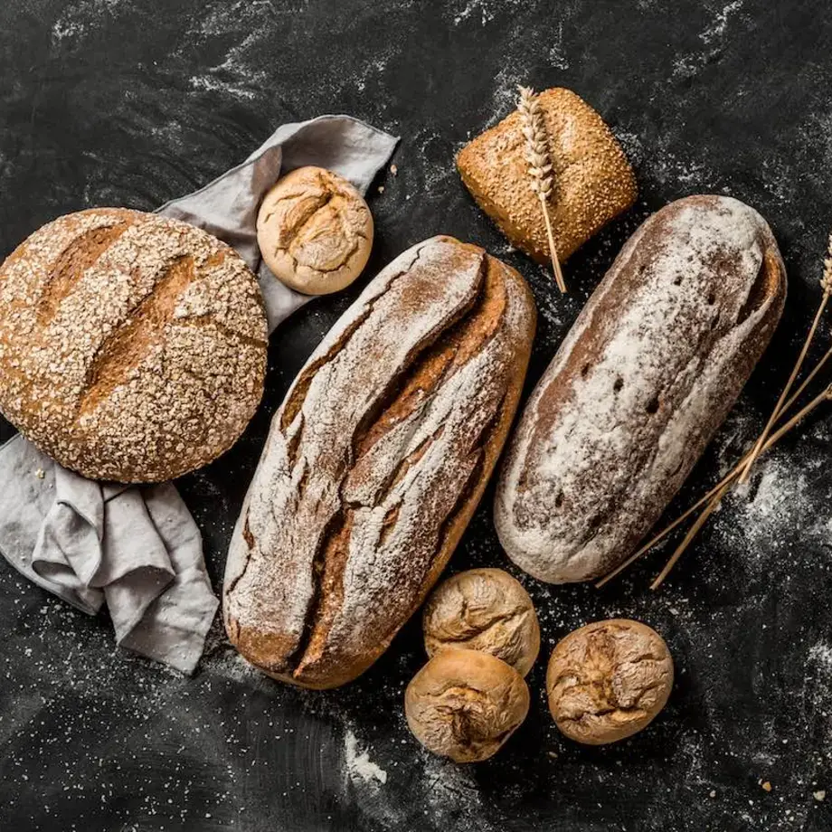 A selection of breads.