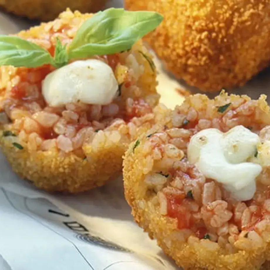 Arancini with Tomato and Mozzarella