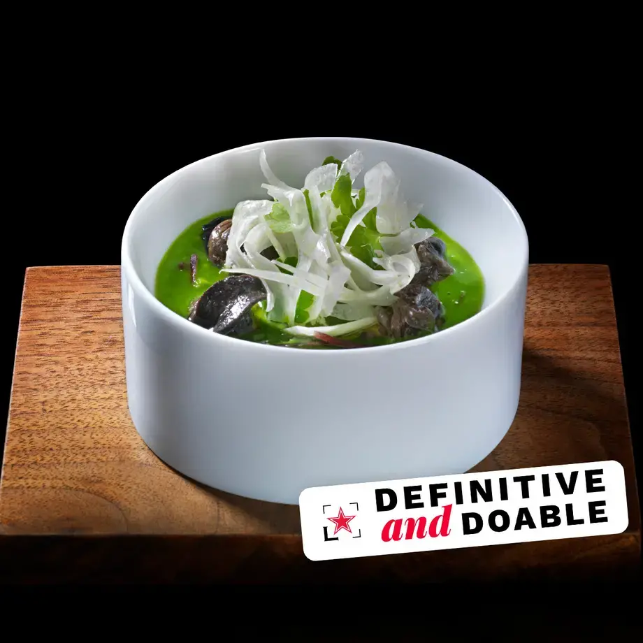 Heston blumenthal's snail porridge dish.