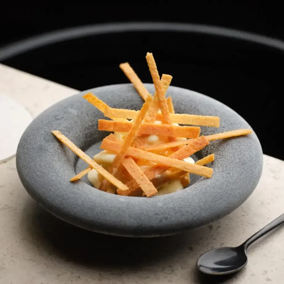 Simon Rogan's Tunworth ice cream.