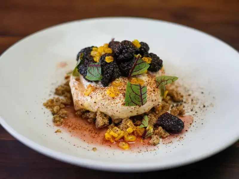 Grilled corn semifreddo at Coltivare, Houston