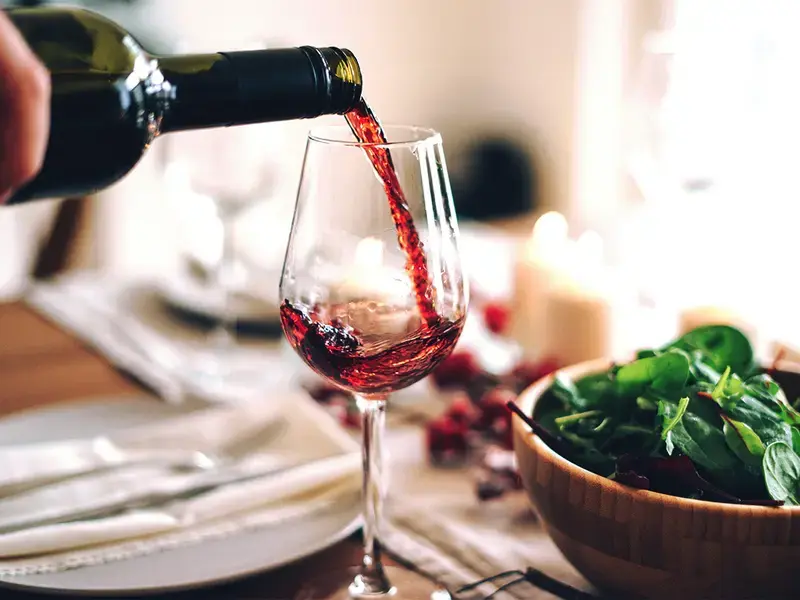 Red wine bottle