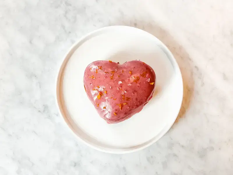 Heart Doughnut at The Duck &amp; The Peach