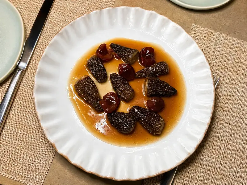 Little Water's Morels Stuffed with Chicken