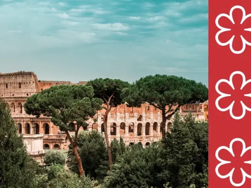 A composite image of the Rome Colosseum.