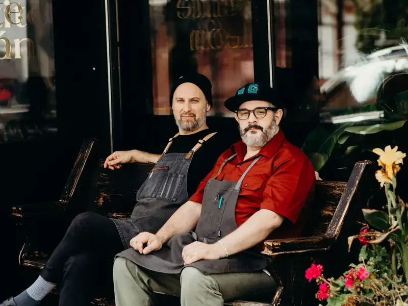 Chefs Jorge Guzmán and Jeremy Fox.