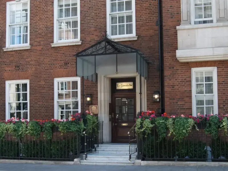 The exterior of Le Gavroche in London.