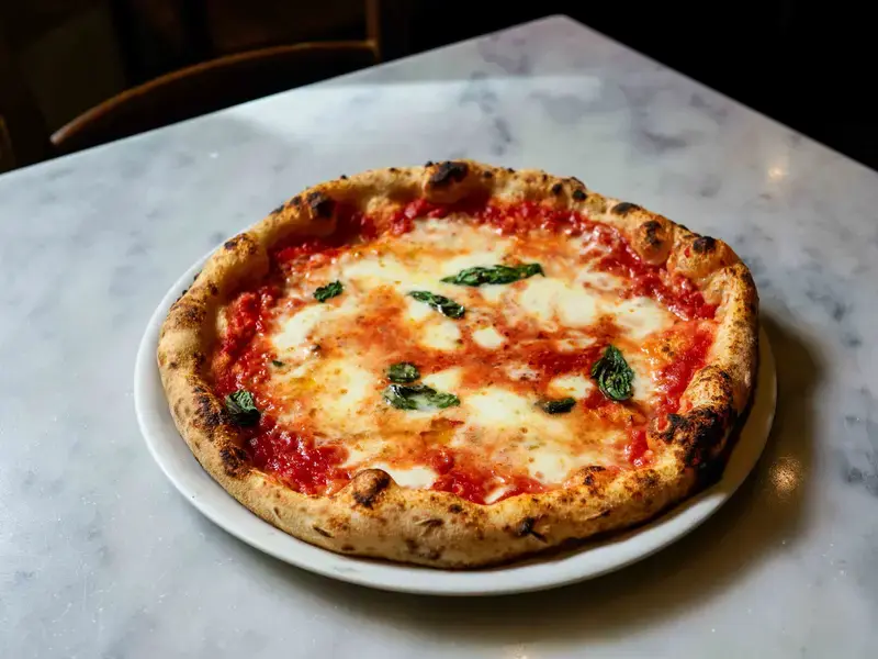 a margherita pizza