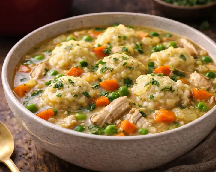 chicken and dumplings - Fine Dining Lovers