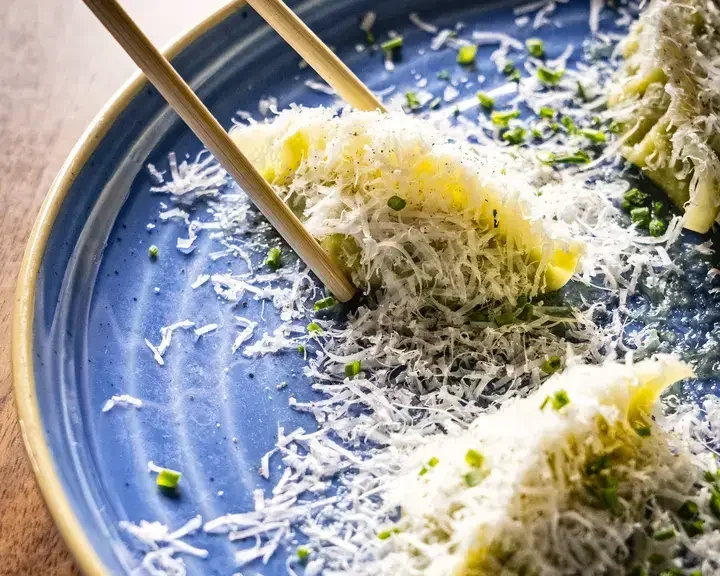 Garlic Edamame Dumplings