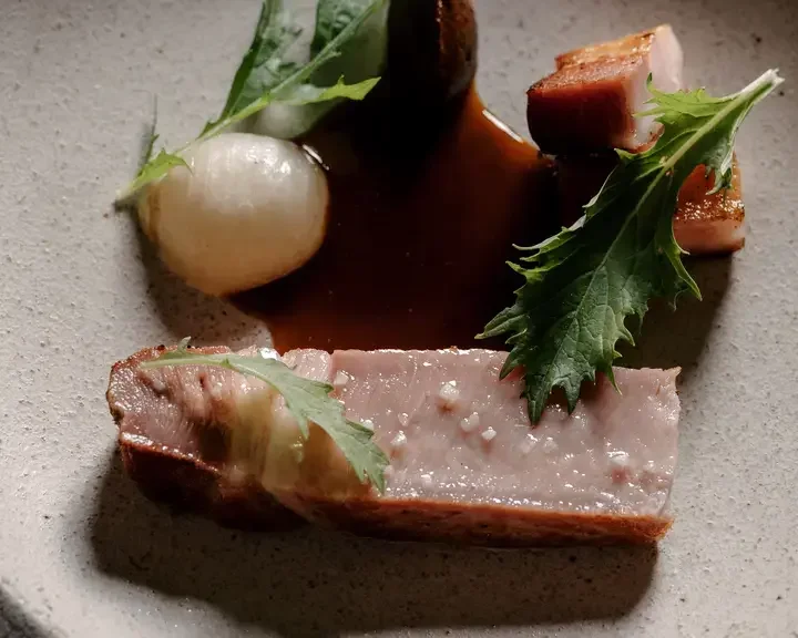 Pork Loin, Turnip, Porcini, Pine Nut