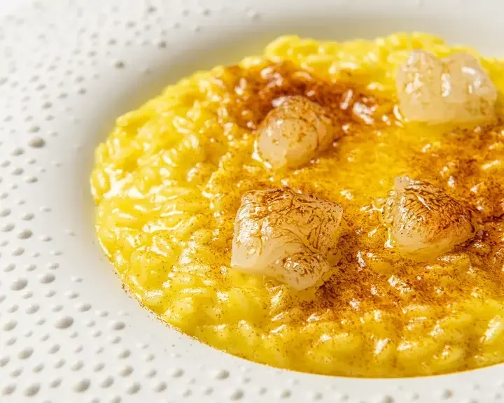 Lemon, Scampi, and Licorice Risotto