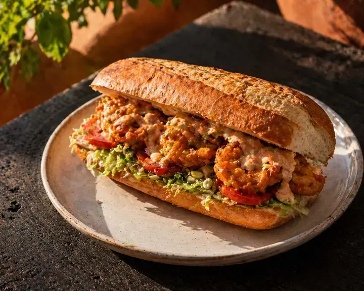 shrimp po boy sandwich - Fine Dining Lovers
