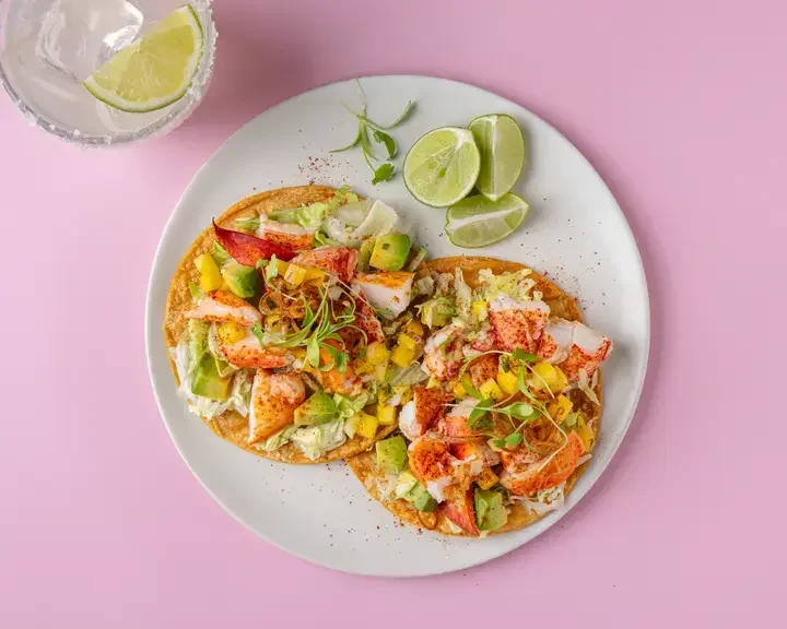Lobster and Avocado Tostadas