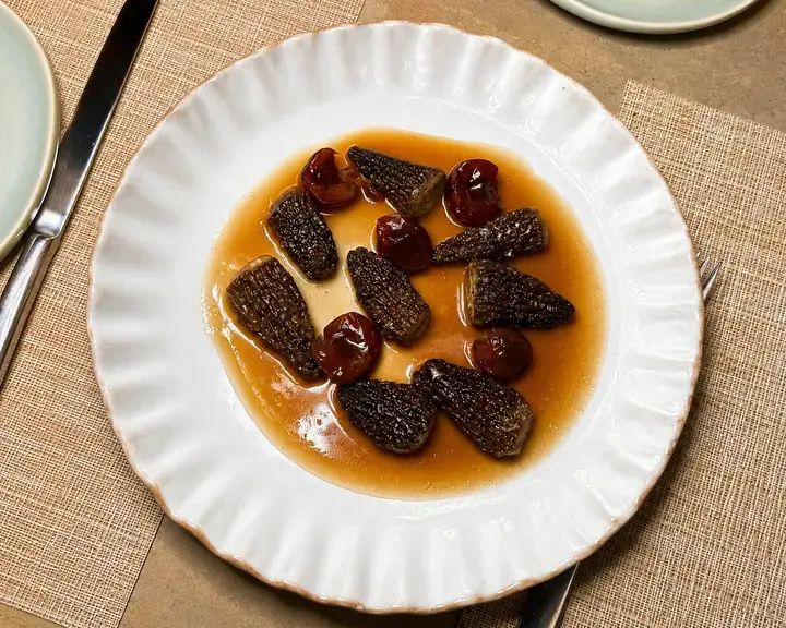 Little Water's Morels Stuffed with Chicken