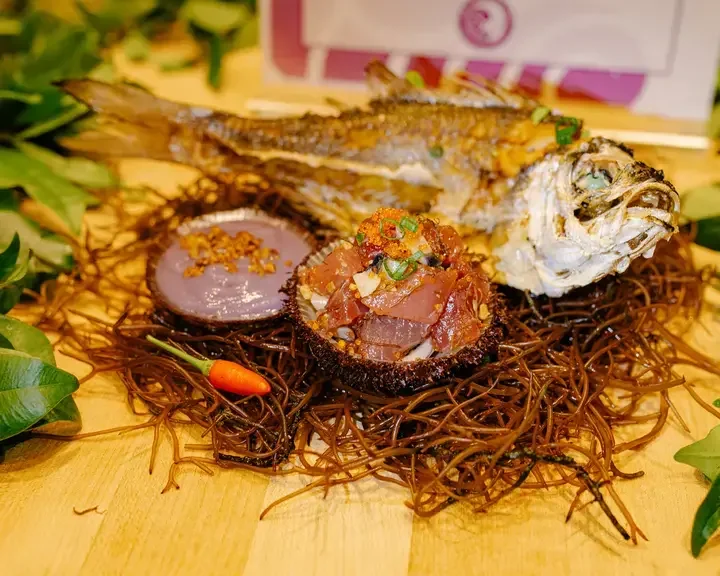 Reel Aloha Poke with Crispy Wonton Chips