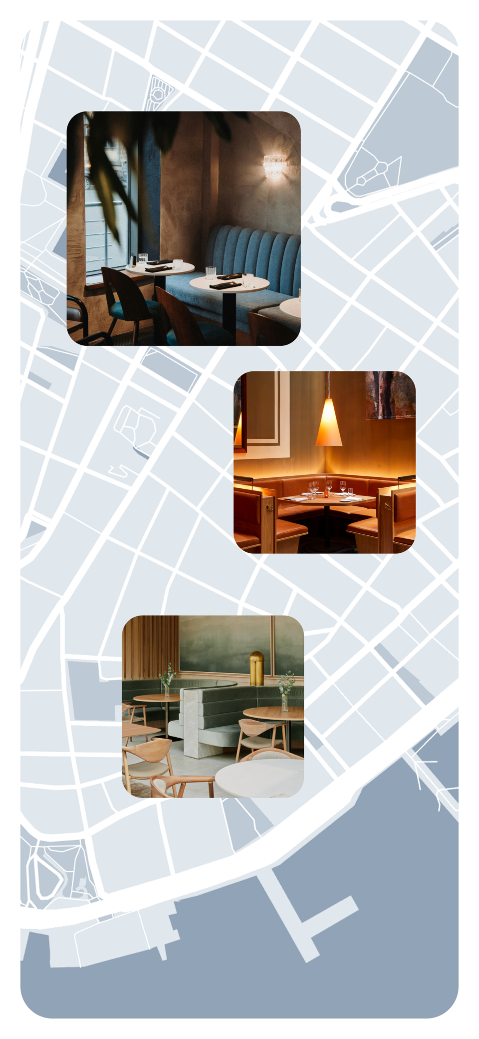 map with restaurants