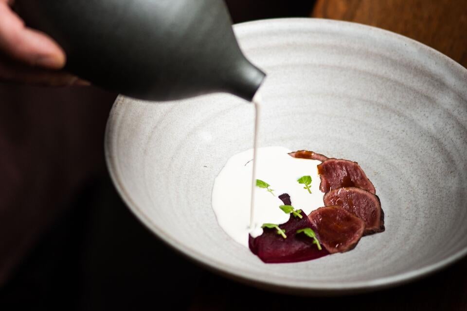 Kol's ox heart aguachile.