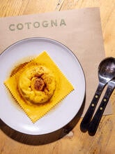 Raviolo at Cotogna
